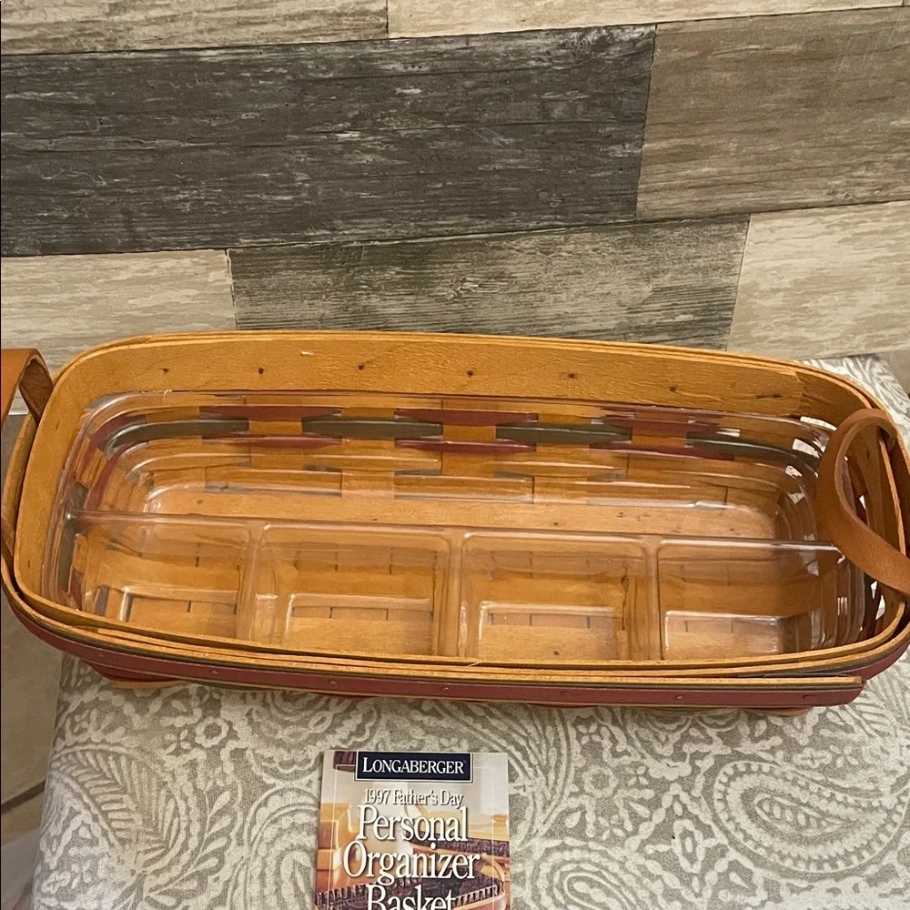 Longaberger Multicolor Woven 1997 Father’s Day Organizer basket‎ with divider